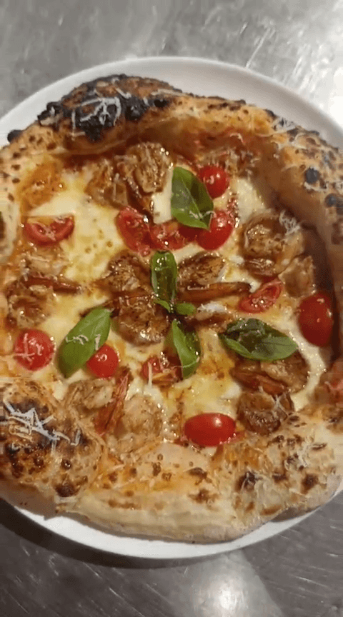 Pizza Gamberi e limone Napoletano
